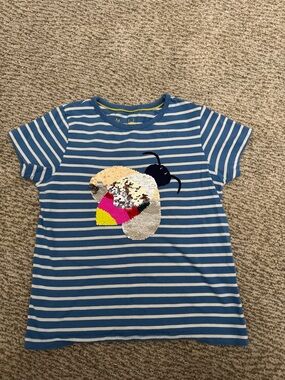 Mini Boden Bug Sequin T Shirt 7/8